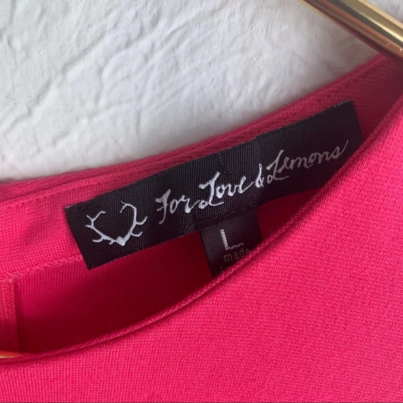 For Love & Lemons Rosarito Scalloped Edge Dress Pink Sz Large - Picture 4 of 8